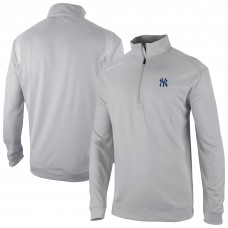New York Yankees Columbia Gray Oakland Downs Omni-Wick Quarter-Zip Top