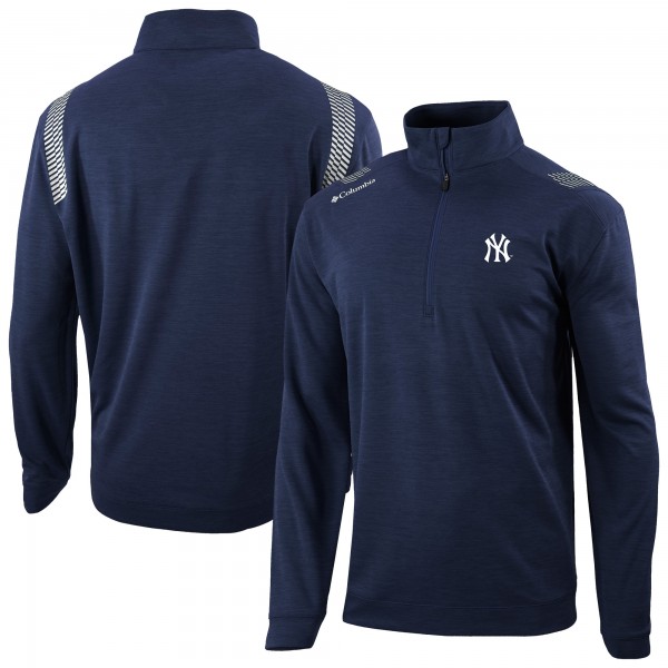 New York Yankees Columbia Navy Oakland Downs Omni-Wick Quarter-Zip Top