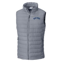 New York Yankees Columbia Gray Omni-Heat Powder Lite Full-Zip Vest