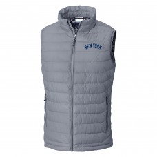 New York Yankees Columbia Gray Omni-Heat Powder Lite Full-Zip Vest