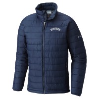 New York Yankees Columbia Navy Powder Lite Omni-Heat Reflective Full-Zip Jacket