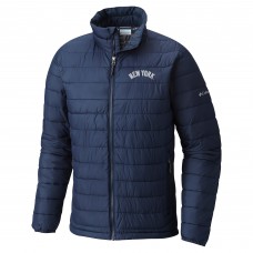 New York Yankees Columbia Navy Powder Lite Omni-Heat Reflective Full-Zip Jacket
