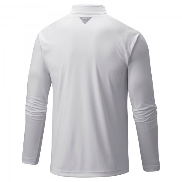 New York Yankees Columbia White Terminal Tackle Raglan Omni-Shade Quarter-Zip Pullover Top