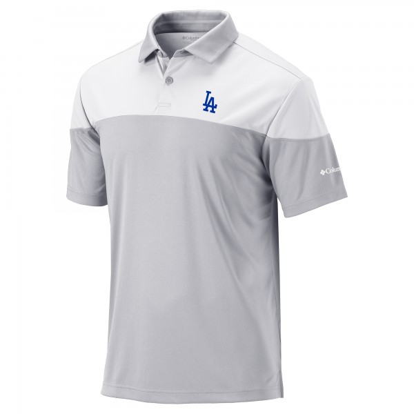 Los Angeles Dodgers Columbia Gray Omni-Wick Best Ball Polo