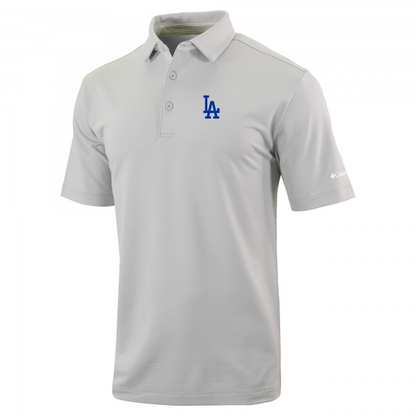 Los Angeles Dodgers Columbia Gray Omni-Wick Even Lie Polo