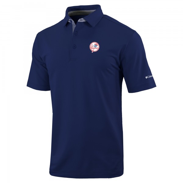 New York Yankees Columbia Navy Omni-Wick Even Lie Polo