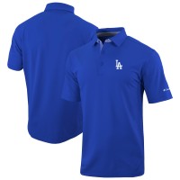 Los Angeles Dodgers Columbia Royal Omni-Wick Even Lie Polo