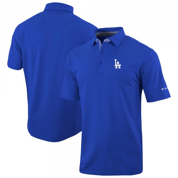 Los Angeles Dodgers Columbia Royal Omni-Wick Even Lie Polo