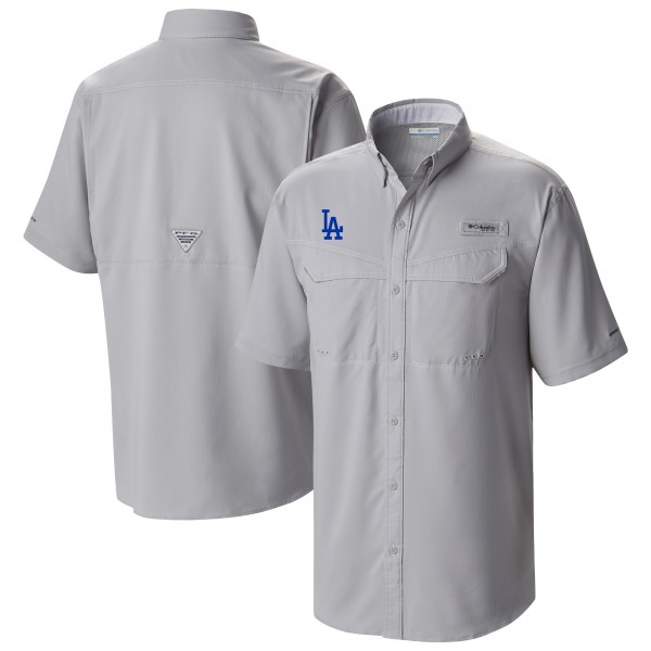 Los Angeles Dodgers Columbia Gray Omni-Wick Low Drag Offshore Button-Up Shirt