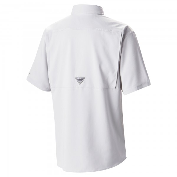 New York Yankees Columbia White Omni-Wick Low Drag Offshore Button-Up Shirt