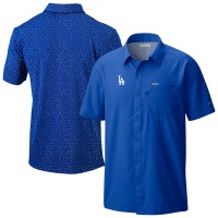Рубашка с коротким рукавом Los Angeles Dodgers Columbia Royal Slack Tide Omni-Wick