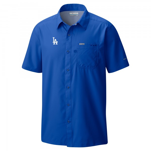 Los Angeles Dodgers Columbia Royal Slack Tide Omni-Wick Button-Up Camp Shirt