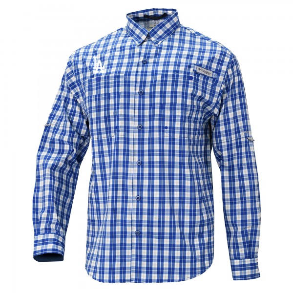Los Angeles Dodgers Columbia Royal Super Slack Tide Omni-Wick Button-Up Shirt