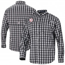 New York Yankees Columbia Black Super Slack Tide Omni-Wick Button-Up Shirt