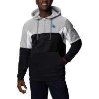 Los Angeles Dodgers Columbia Black Lodge Fleece Quarter-Zip Hoodie
