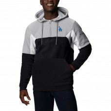 Los Angeles Dodgers Columbia Black Lodge Fleece Quarter-Zip Hoodie