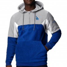 Los Angeles Dodgers Columbia Royal Lodge Fleece Quarter-Zip Hoodie