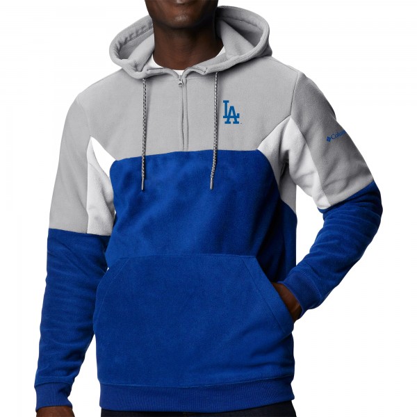 Los Angeles Dodgers Columbia Royal Lodge Fleece Quarter-Zip Hoodie
