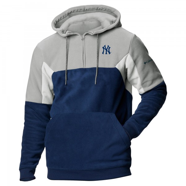 Кофта на короткой молнии New York Yankees Columbia Navy Lodge Fleece