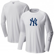 New York Yankees Columbia Gray Terminal Tackle Long Sleeve T-Shirt