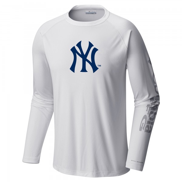 New York Yankees Columbia Gray Terminal Tackle Long Sleeve T-Shirt