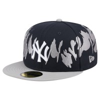 Бейсболка New York Yankees New Era Navy/Gray Retro Pattern 59FIFTY