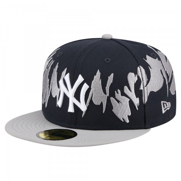 Бейсболка New York Yankees New Era Navy/Gray Retro Pattern 59FIFTY