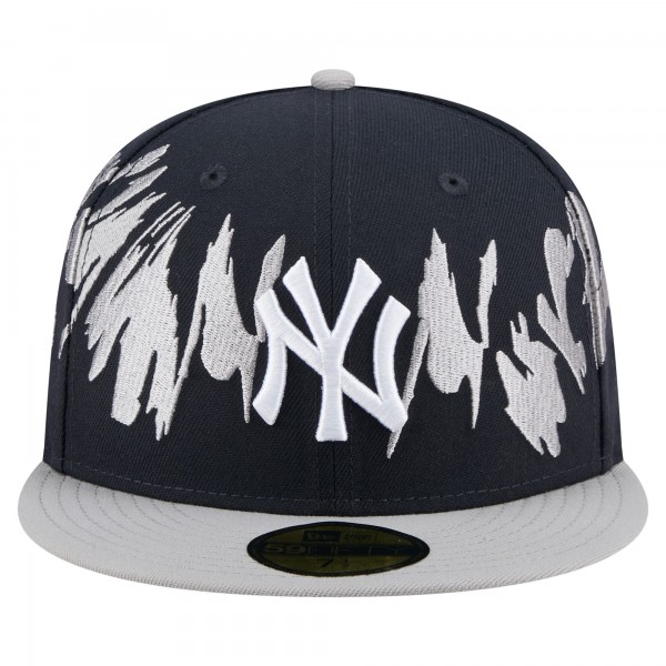 Бейсболка New York Yankees New Era Navy/Gray Retro Pattern 59FIFTY