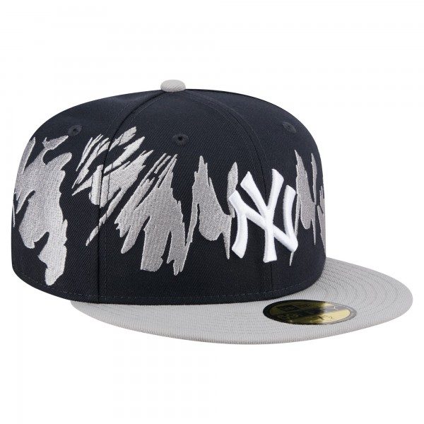 Бейсболка New York Yankees New Era Navy/Gray Retro Pattern 59FIFTY
