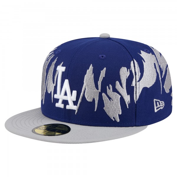 Бейсболка Los Angeles Dodgers New Era Navy/Gray Retro Pattern 59FIFTY