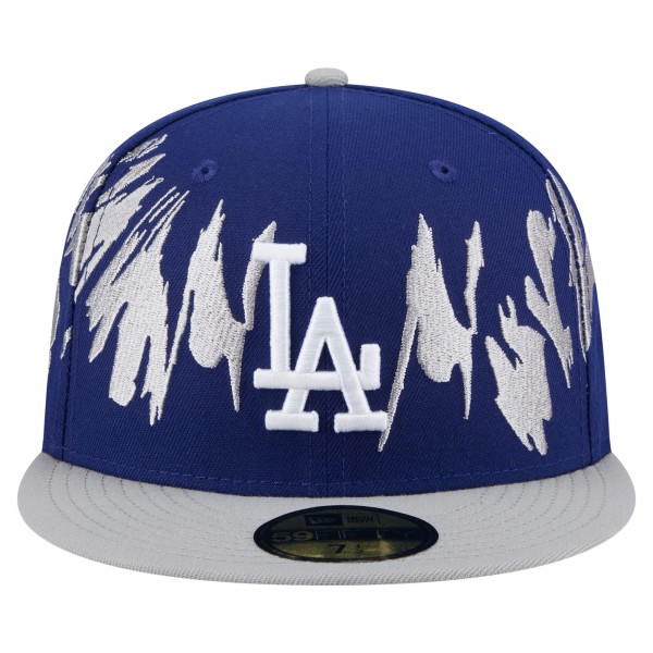 Бейсболка Los Angeles Dodgers New Era Navy/Gray Retro Pattern 59FIFTY
