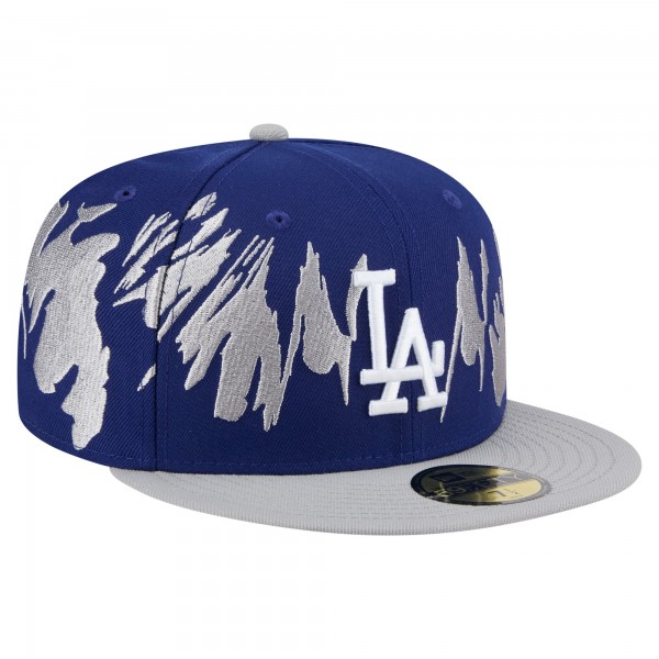 Бейсболка Los Angeles Dodgers New Era Navy/Gray Retro Pattern 59FIFTY