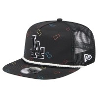 Бейсболка Los Angeles Dodgers New Era Black Gummy Golfer Trucker