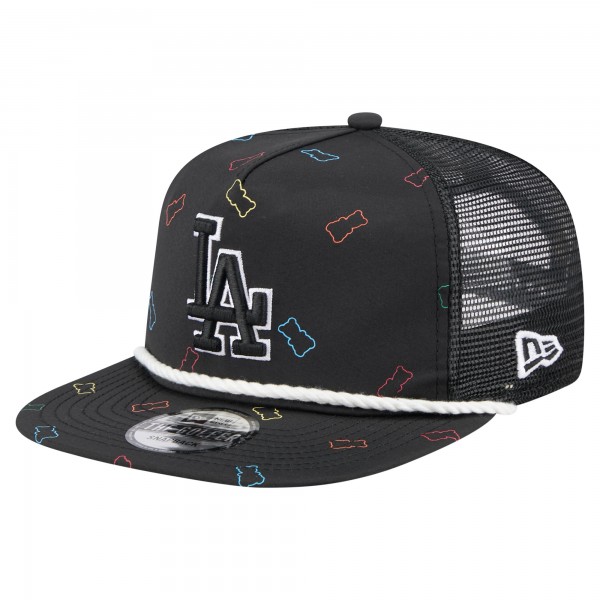 Бейсболка Los Angeles Dodgers New Era Black Gummy Golfer Trucker