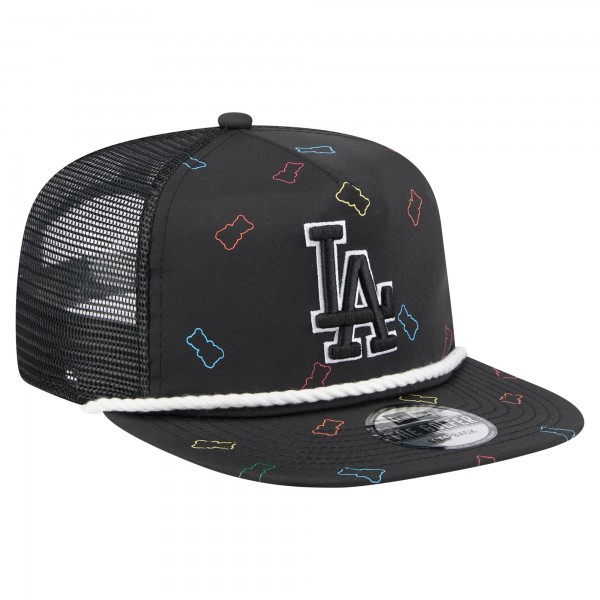 Бейсболка Los Angeles Dodgers New Era Black Gummy Golfer Trucker