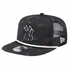 Бейсболка New York Yankees New Era Black Gummy Golfer Trucker