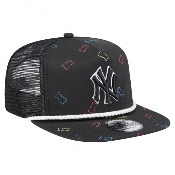Бейсболка New York Yankees New Era Black Gummy Golfer Trucker