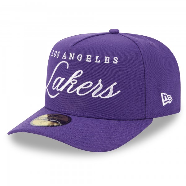 Бейсболка Los Angeles Lakers New Era Purple 2025 NBA Draft A-Frame 59FIFTY