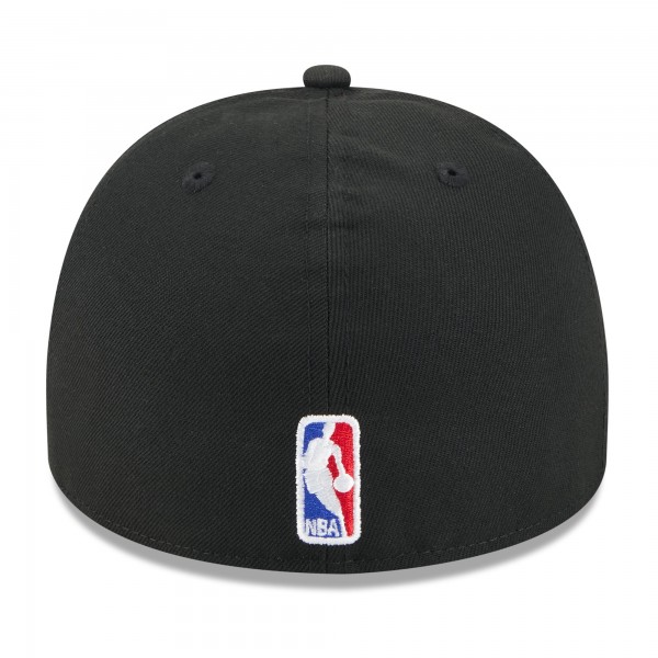 Бейсболка Miami Heat New Era Black 2025 NBA Draft A-Frame 59FIFTY