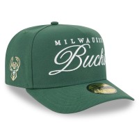 Бейсболка Milwaukee Bucks New Era Hunter Green 2025 NBA Draft A-Frame 59FIFTY