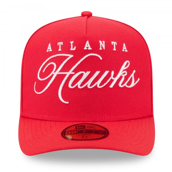 Бейсболка Atlanta Hawks New Era Red 2025 NBA Draft A-Frame 59FIFTY