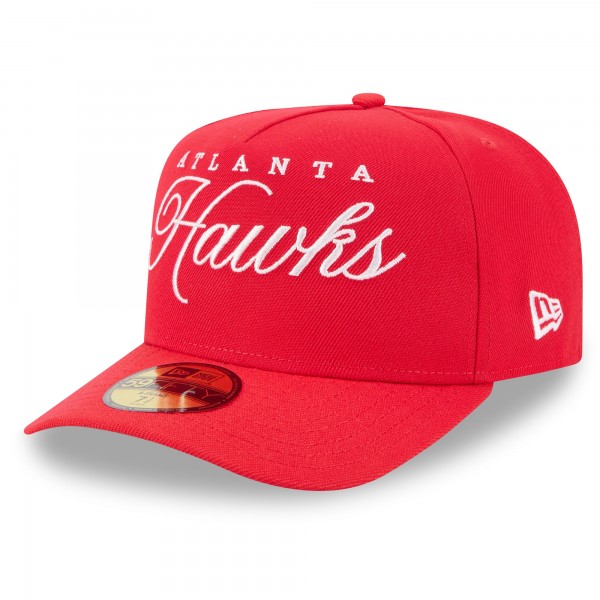Бейсболка Atlanta Hawks New Era Red 2025 NBA Draft A-Frame 59FIFTY