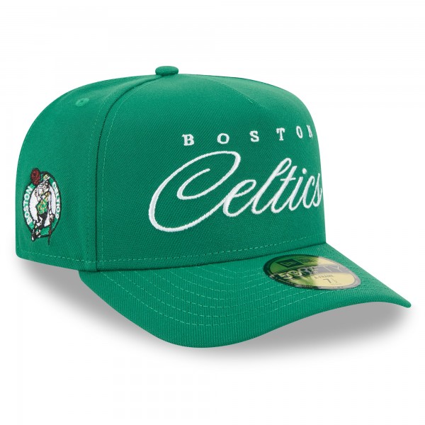 Бейсболка Boston Celtics New Era Kelly Green 2025 NBA Draft A-Frame 59FIFTY