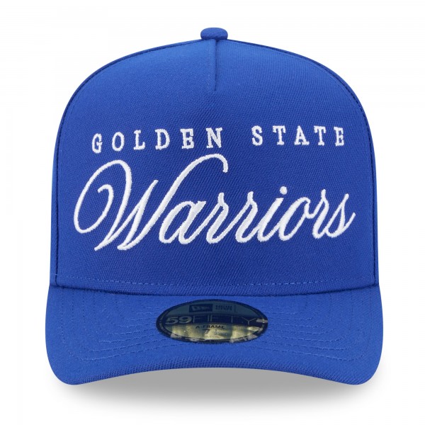 Бейсболка Golden State Warriors New Era Royal 2025 NBA Draft A-Frame 59FIFTY