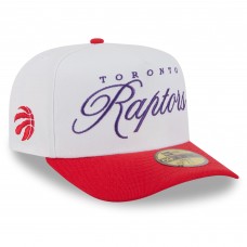 Бейсболка Toronto Raptors New Era White/Red 2025 NBA Draft A-Frame 59FIFTY