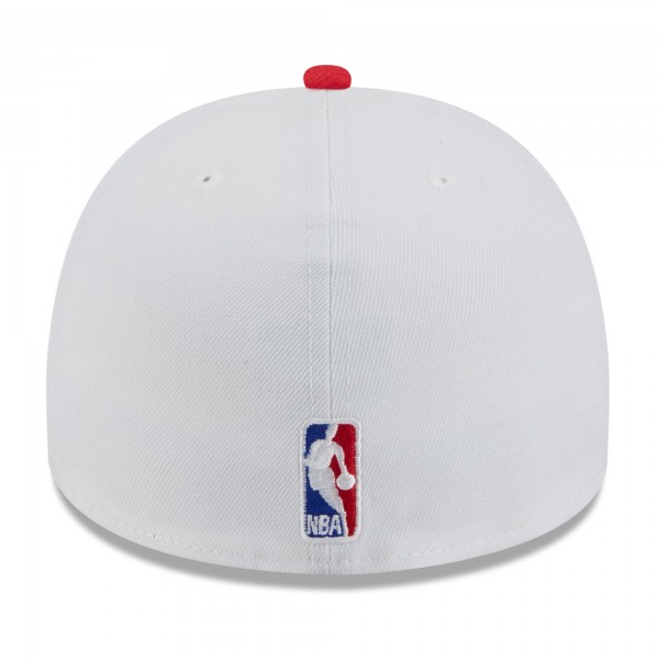 Бейсболка Toronto Raptors New Era White/Red 2025 NBA Draft A-Frame 59FIFTY