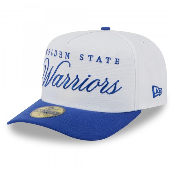 Бейсболка Golden State Warriors New Era White/Royal 2025 NBA Draft A-Frame 59FIFTY