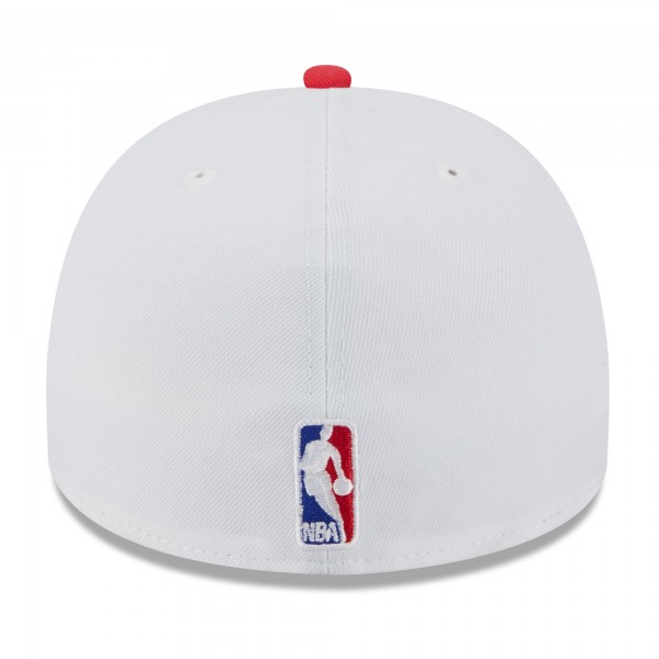 Бейсболка Atlanta Hawks New Era White/Red 2025 NBA Draft A-Frame 59FIFTY