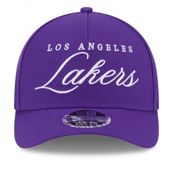 Бейсболка Los Angeles Lakers New Era Purple 2025 NBA Draft M-Crown A-Frame 9FORTY