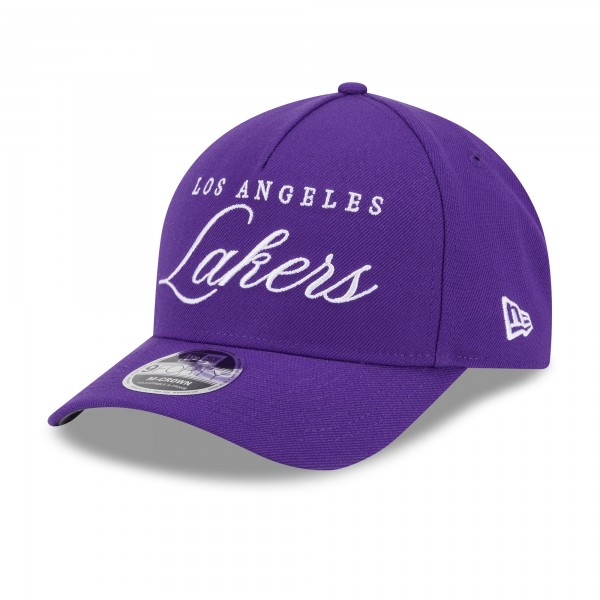 Бейсболка Los Angeles Lakers New Era Purple 2025 NBA Draft M-Crown A-Frame 9FORTY